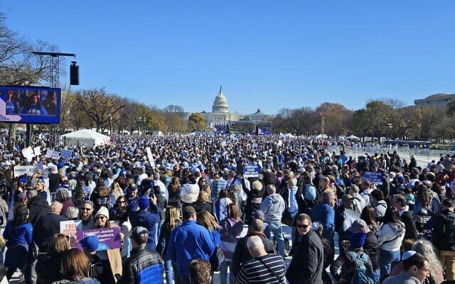 Nearly 300,000 people fill National Mall to support Israel -Times of Israel